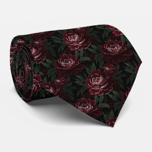 Corbata Burgundy Profundo Dramático y Cereza Negra Malhumo