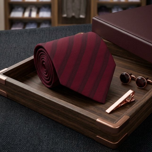 Corbata Burgundy Profundo y Rico  (Subido por el creador)