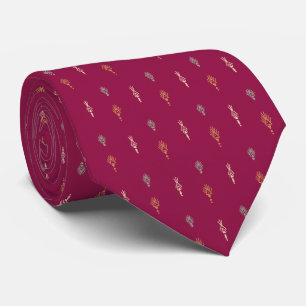 Corbata Burgundy Tiny Boho Print 