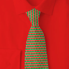 Corbata Burkina Faso Flag Brick Pattern