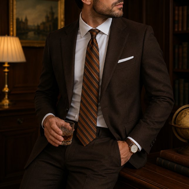 Corbata Burnt Orange Regimental Stripe (Subido por el creador)