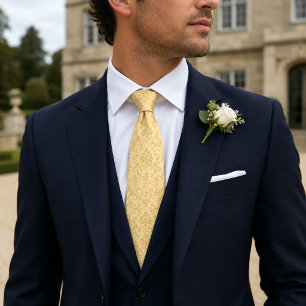 Corbata Buttercream Champagne Damask Boda
