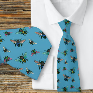 Corbata Buzzing Bees Naturalist Sky Blue