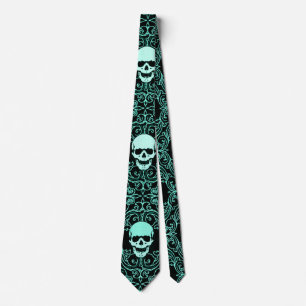 Corbata Caballero gótico de los cráneos del segador del
