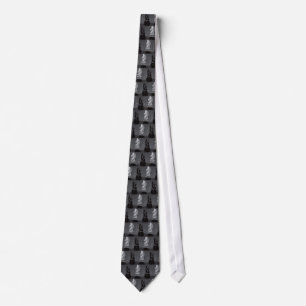 Corbata Caballeros/caballos del ajedrez - blancos y negros