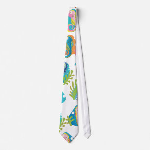 Corbata Caballitos de mar de dibujos animados