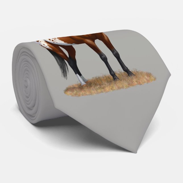 Corbata Caballo Appaloosa de la bella bahía (Enrollado)