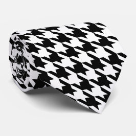 Corbata Caballo blanco negro de bollo grande
