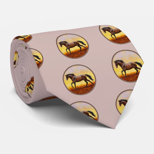 Corbata Caballo de carreras de Dark Bay (Enrollado)