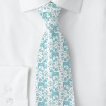 Corbata Caballo de dala sueco arte Verde azulado verde y b<br><div class="desc">Un diseño tradicional sueco de Caballo de Dala en verde verde azulado y blanco. Perfecto para tu Viking favorito.</div>