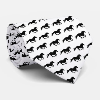 Corbata Caballo de Galloping negro | Blanco