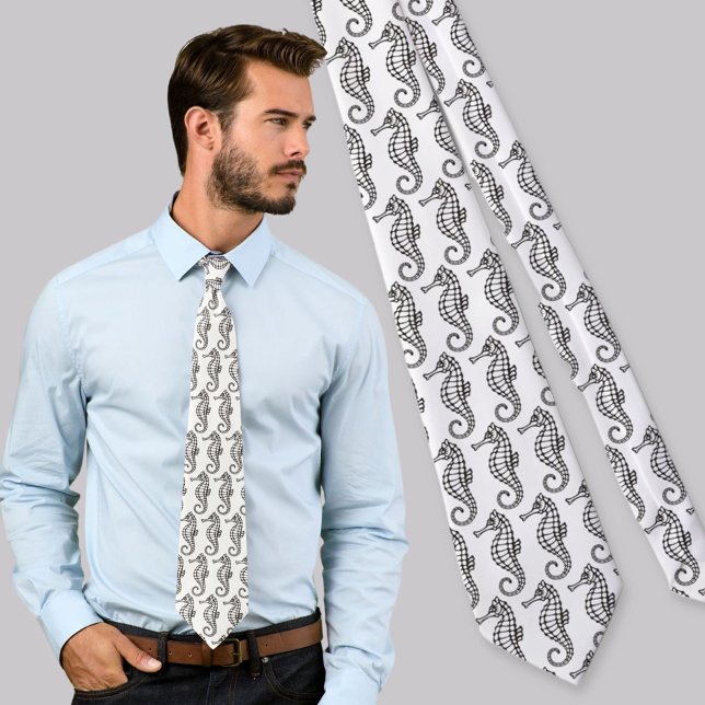Corbata Caballo de mar negro (Subido por el creador)
