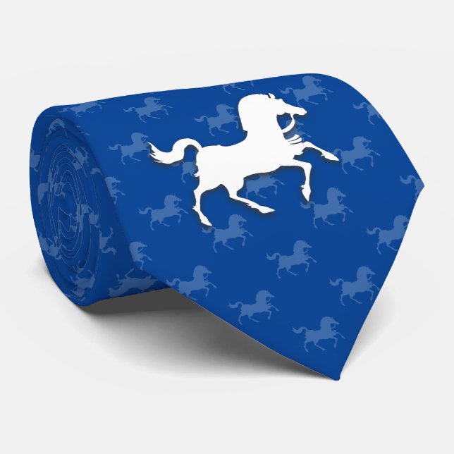 Corbata Caballo de Stallion | Azul profundo (Enrollado)