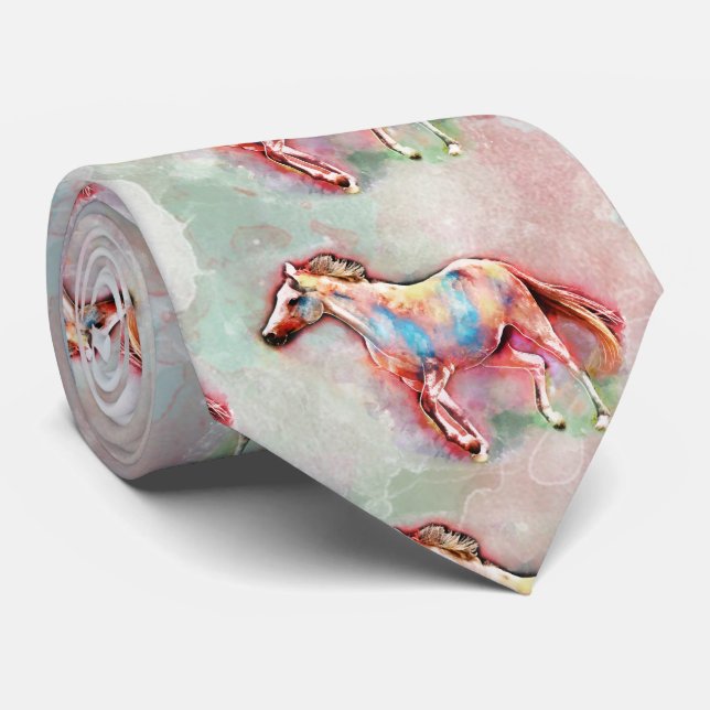 Corbata Caballo en acuarela (Enrollado)