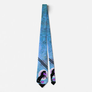 Corbata Caballos cardíacos V (azul/verde)