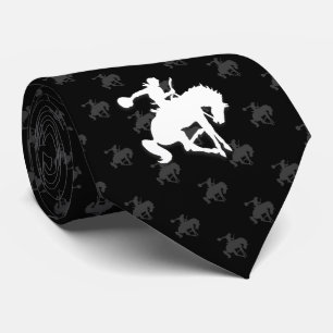 Corbata Caballos de Rodeo   Negro