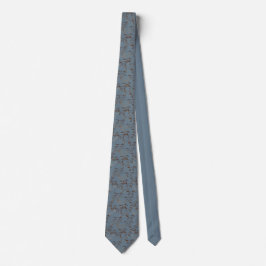 Corbata Caballos salvajes pizarra gris azul