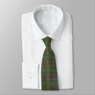 Corbata Cabaña Tartán Verde Bosque