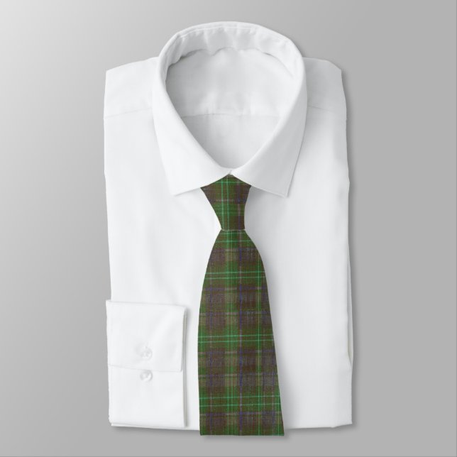 Corbata Cabaña Tartán Verde Bosque (Atado)