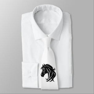 Corbata Cabeza de caballo negro magnífico