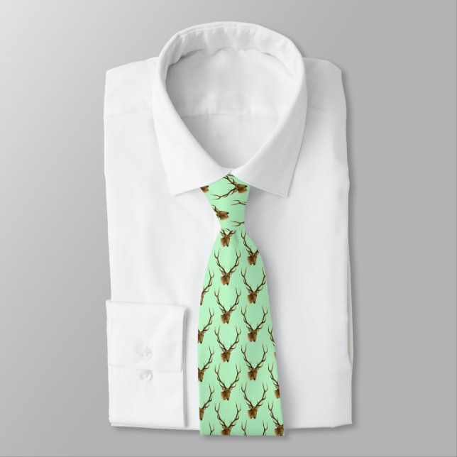 Corbata Cabeza de ciervo con angulas grandes #1 Mint (Atado)