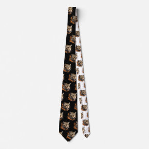 Corbata cabeza de leopardo nublado