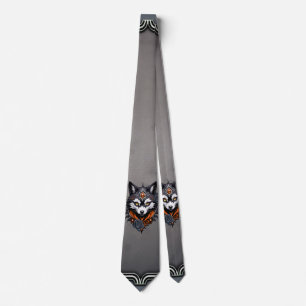 Corbata Cabeza de lobo majestuosa, terminada en una profun
