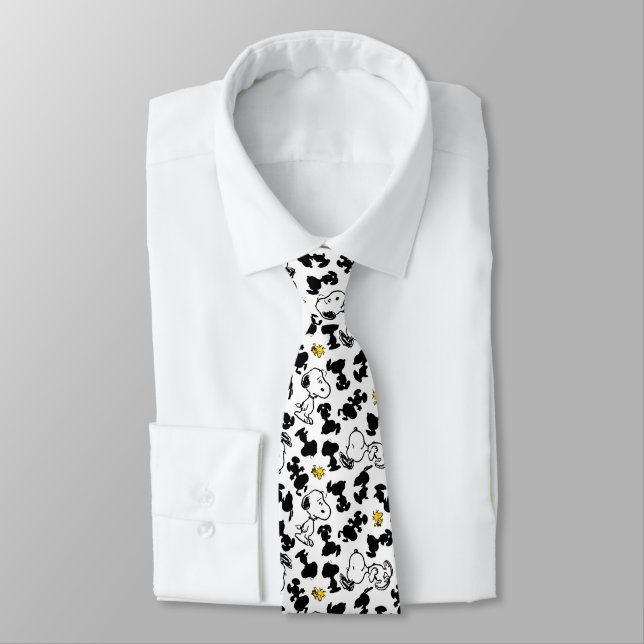 Corbata Cacahuetes | Snoopy & Woodstock Shadow Pattern (Atado)
