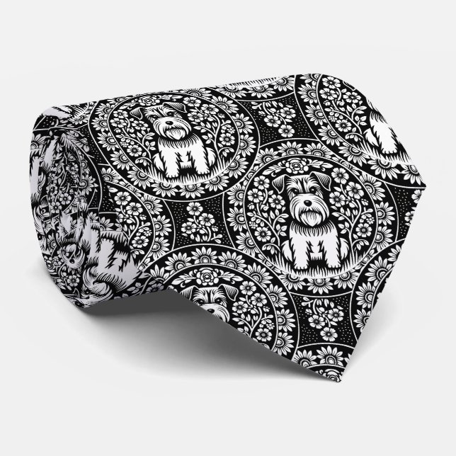 Corbata Cachorros Terrier Schnauzers Necs Tie (Enrollado)