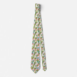 Corbata Cacti moderno de acuarela divertida