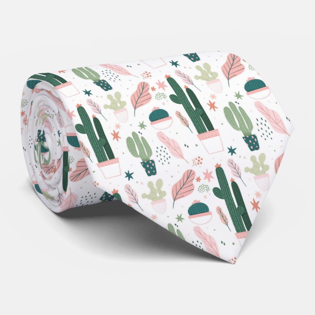 Corbata Cactus Plant Neck Tie (Enrollado)