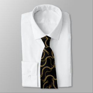 Corbata Cadena barroca de oro negro de lujo
