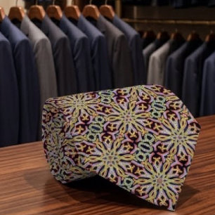 Corbata Cadena de cuerda de colores arcoíris patrón repeti