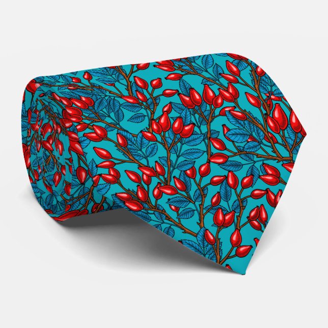 Corbata caderas de Rosa, rojo y azul (Enrollado)