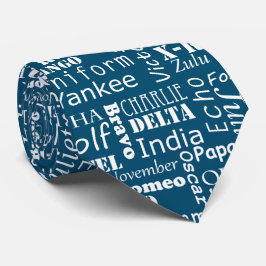 Corbata Cadete piloto de entrenamiento de alfabeto fonétic