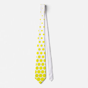 Corbata Cadmium Yellow Polka Dot Modern White
