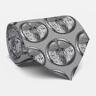 Corbata Caduceo de Doctor de Plata
