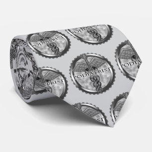 Corbata Caduceo de Podólogo de Plata