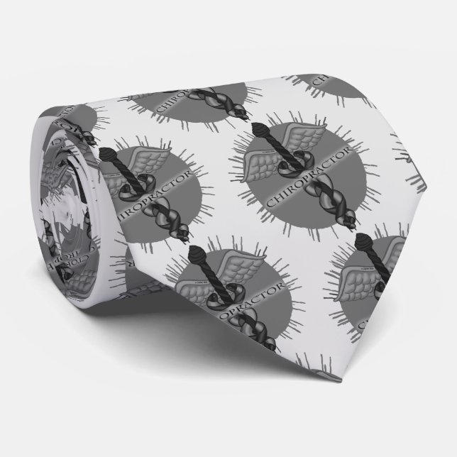 Corbata Caduceo de quiropráctico (Enrollado)