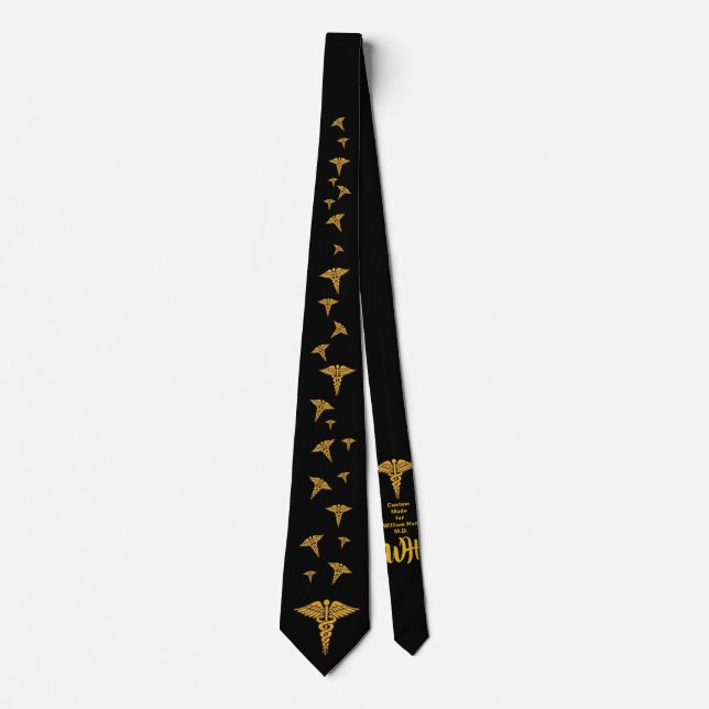 Corbata Caduceus Neck Tie de médico personalizado (Anverso)