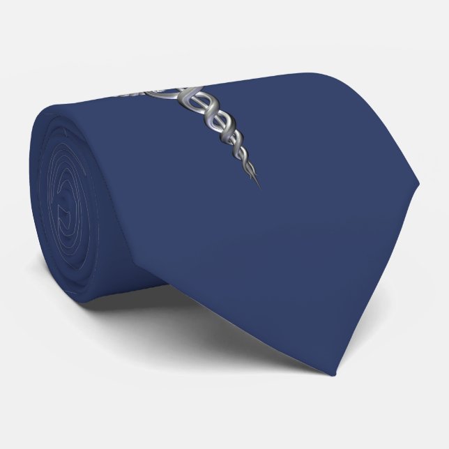 Corbata Caducto médico Plata Azulejos de Cuello Azul (Enrollado)