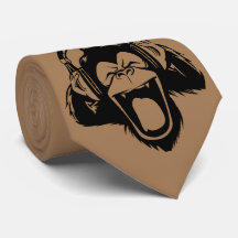 Cae del mono marrón con audífonos