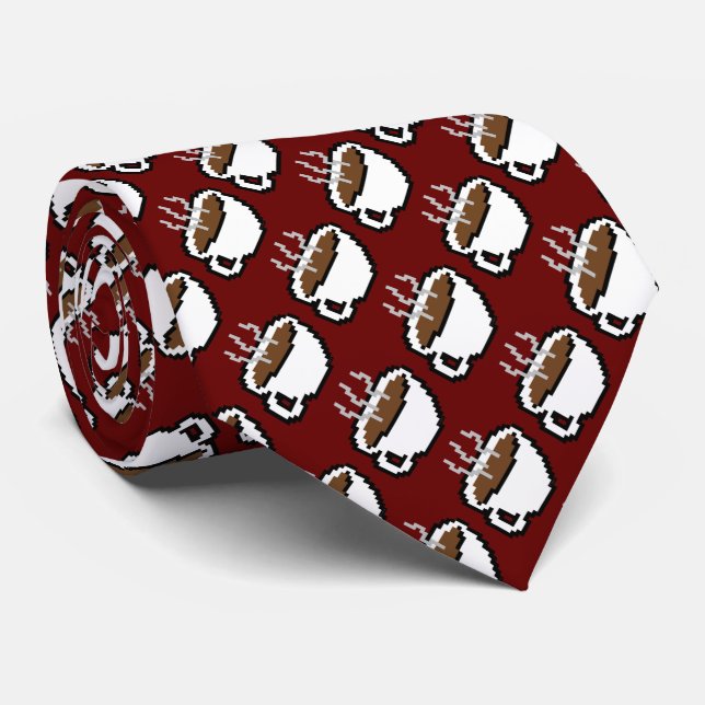 Corbata Café de 8 bits (Enrollado)