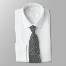 Corbata Cafeína Molécula Café Gris de carbón vegetal para 