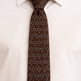 Corbata Caffeine Molécula Brown