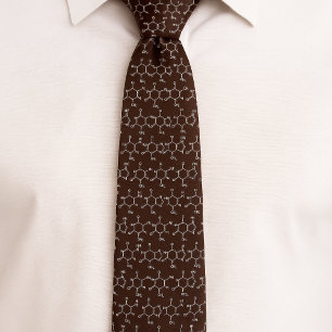 Corbata Caffeine Molécula Brown