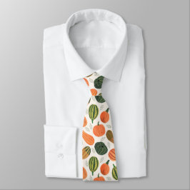 Corbata Calabaza de agradecimiento rústico estampado