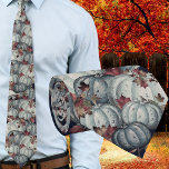 Corbata Calabaza de color blanco azul otoño<br><div class="desc">Boho Cae Calabaza de color azul y blanco de otoño lazos otoñales</div>