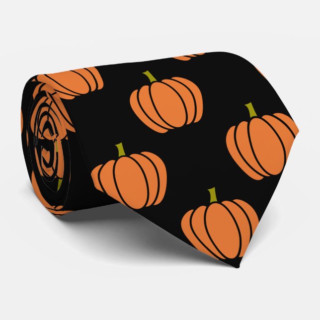 Corbata Calabaza de Halloween (Enrollado)