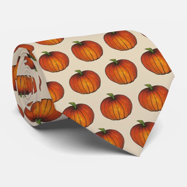 Corbata Calabaza de la cosecha otoñal del Día de Acción de (Enrollado)